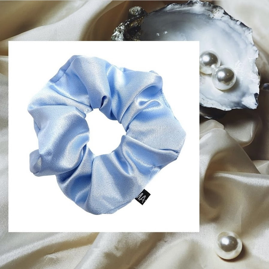 Satin Schrunchie - Light Blue