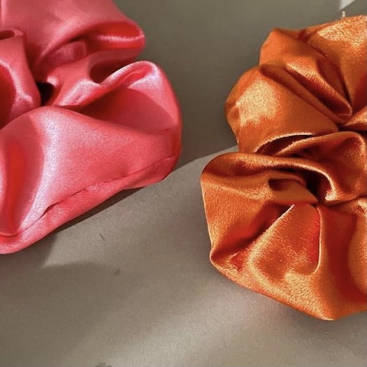 Satin Schrunchie - Rust Orange