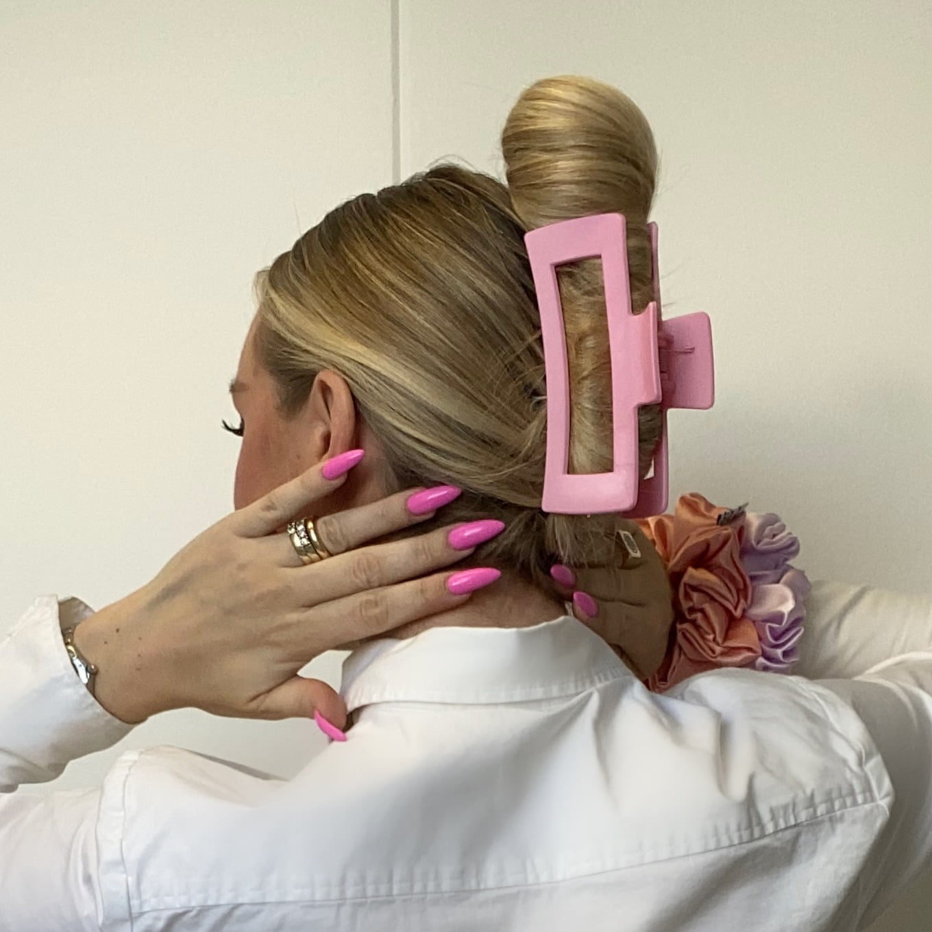 Bright Pink XXL • Ekstra stor hårklemme