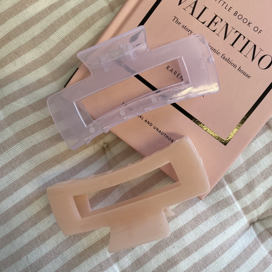 Pale Purple Clip Claw • Stor enkel hårklemme