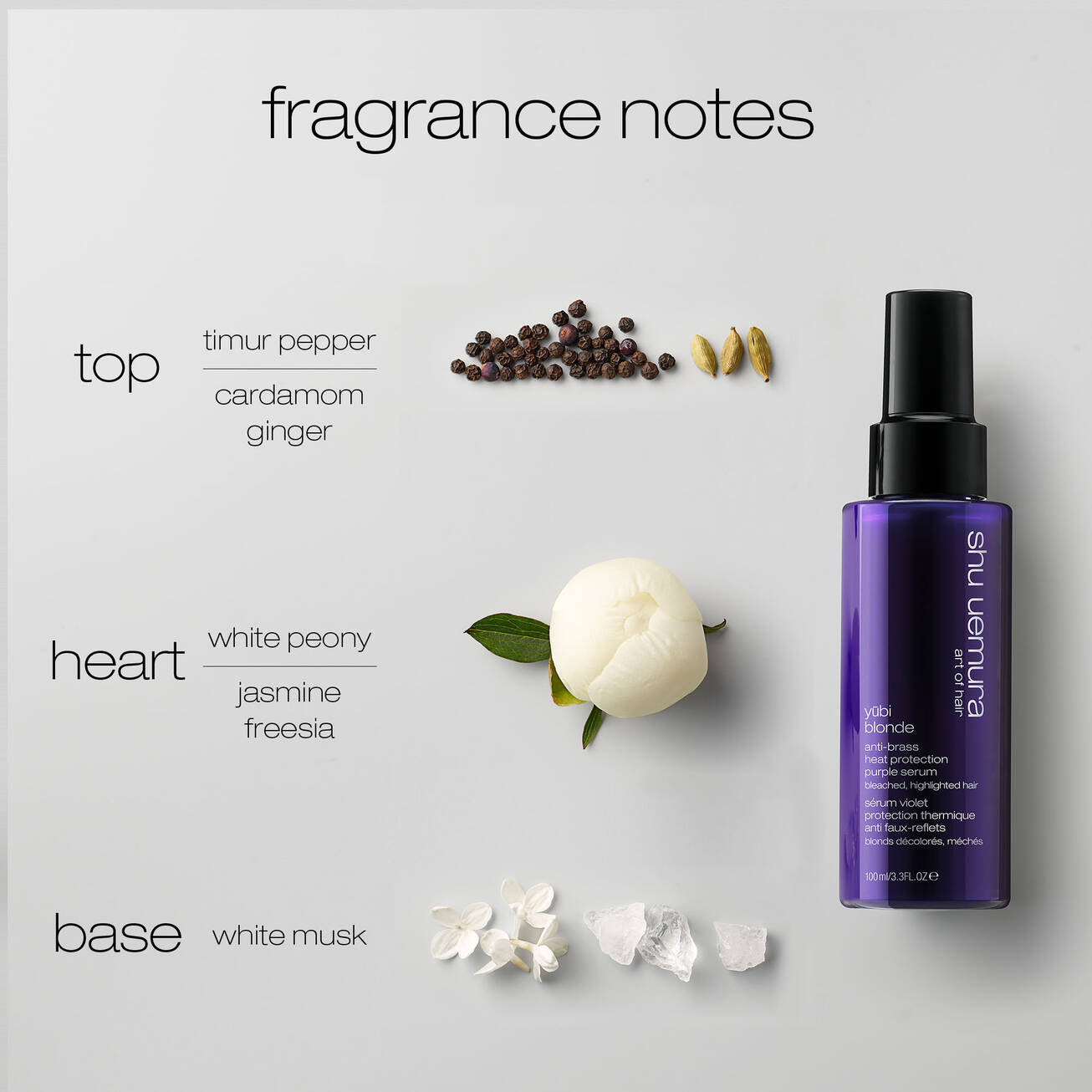Shu Uemura Yübi Blonde Anti-Brass Puple Heat Protecting Hair Serum