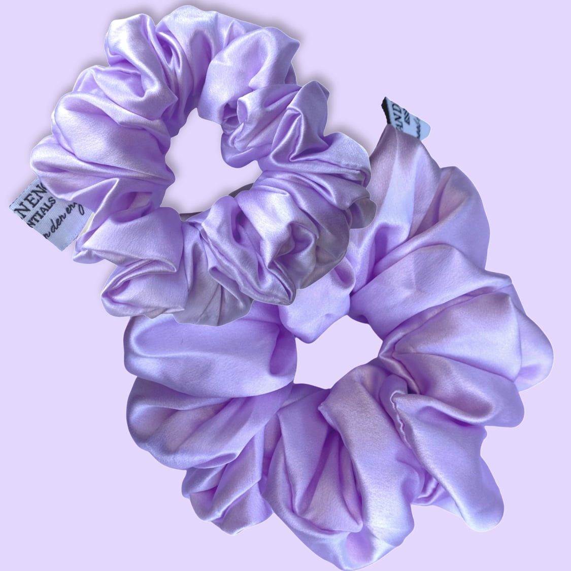 Luxury Silk Scrunchie • Light Purple size L