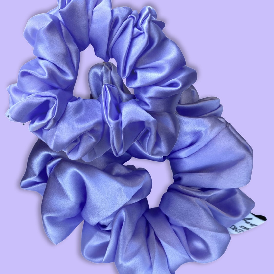 Luxury Silk Scrunchie • Purple Rain size L